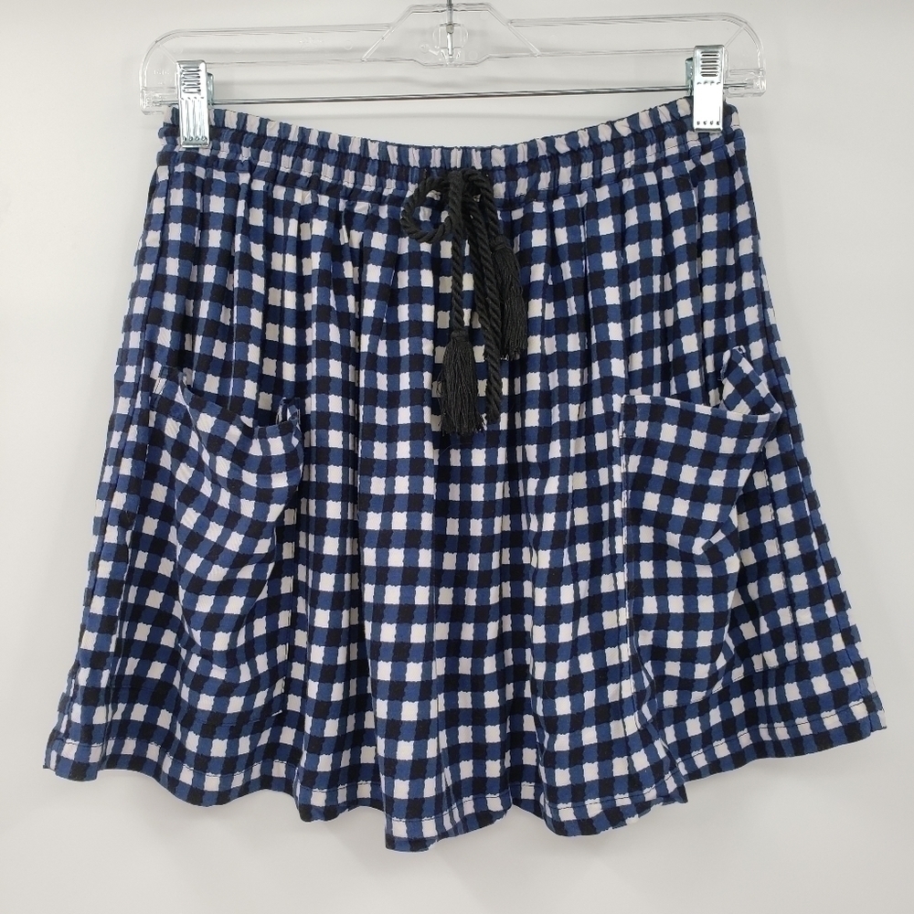 FOREVER 21 Blue Black A line Mini Skirt